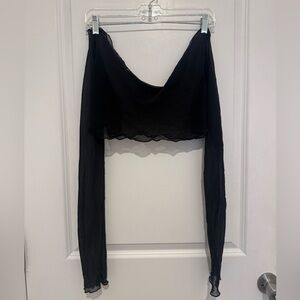 Black Sheer off the shoulder top